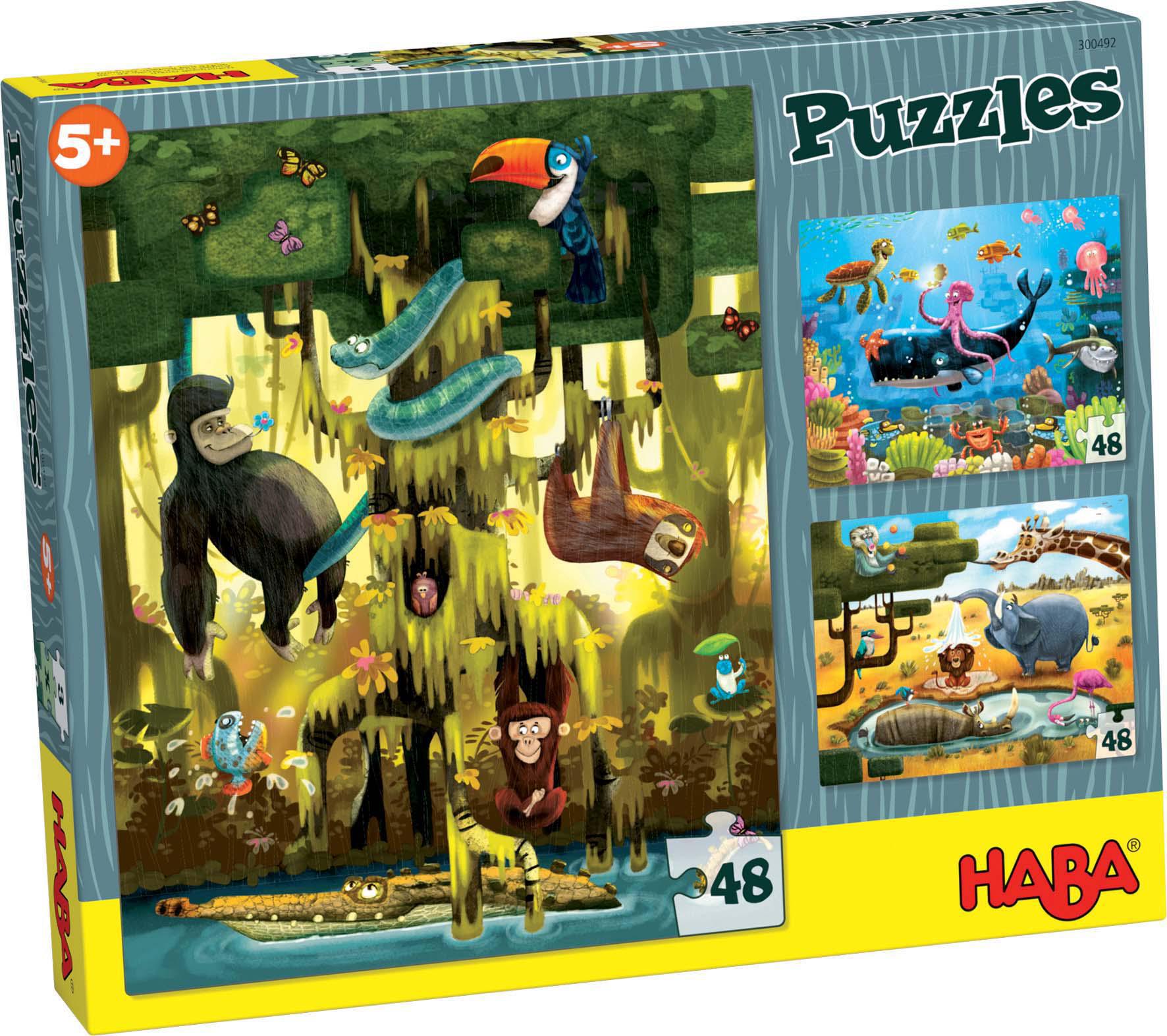 Haba Puzzle Tiere der Welt 3in1 | Puzzle | kinderlampenland.de
