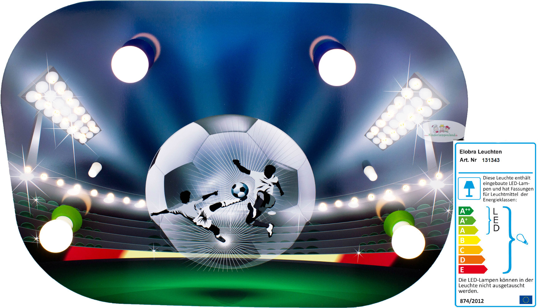 LED Kinderlampe Fussball-Stadion mit Flutlicht | LED-Kinderlampen |  kinderlampenland.de