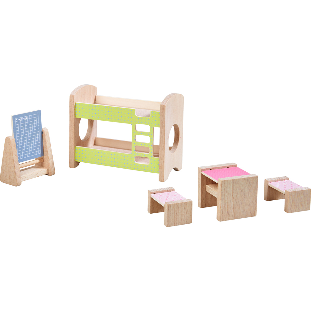 Haba Puppenhaus-Möbel Kinderzimmer für Geschwister | Haba Puppenhaus Little