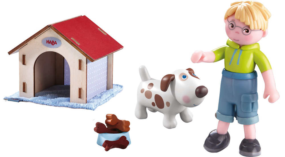 Haba Geschenkset Little Friends Hund Lucky und Steven | Haba Puppenhaus  Little