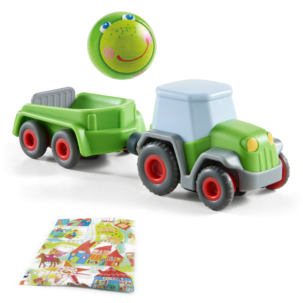 Haba Traktor mit Anhänger und Holzkugel Frosch | HABA Kugelbahn |  kinderlampenland.de