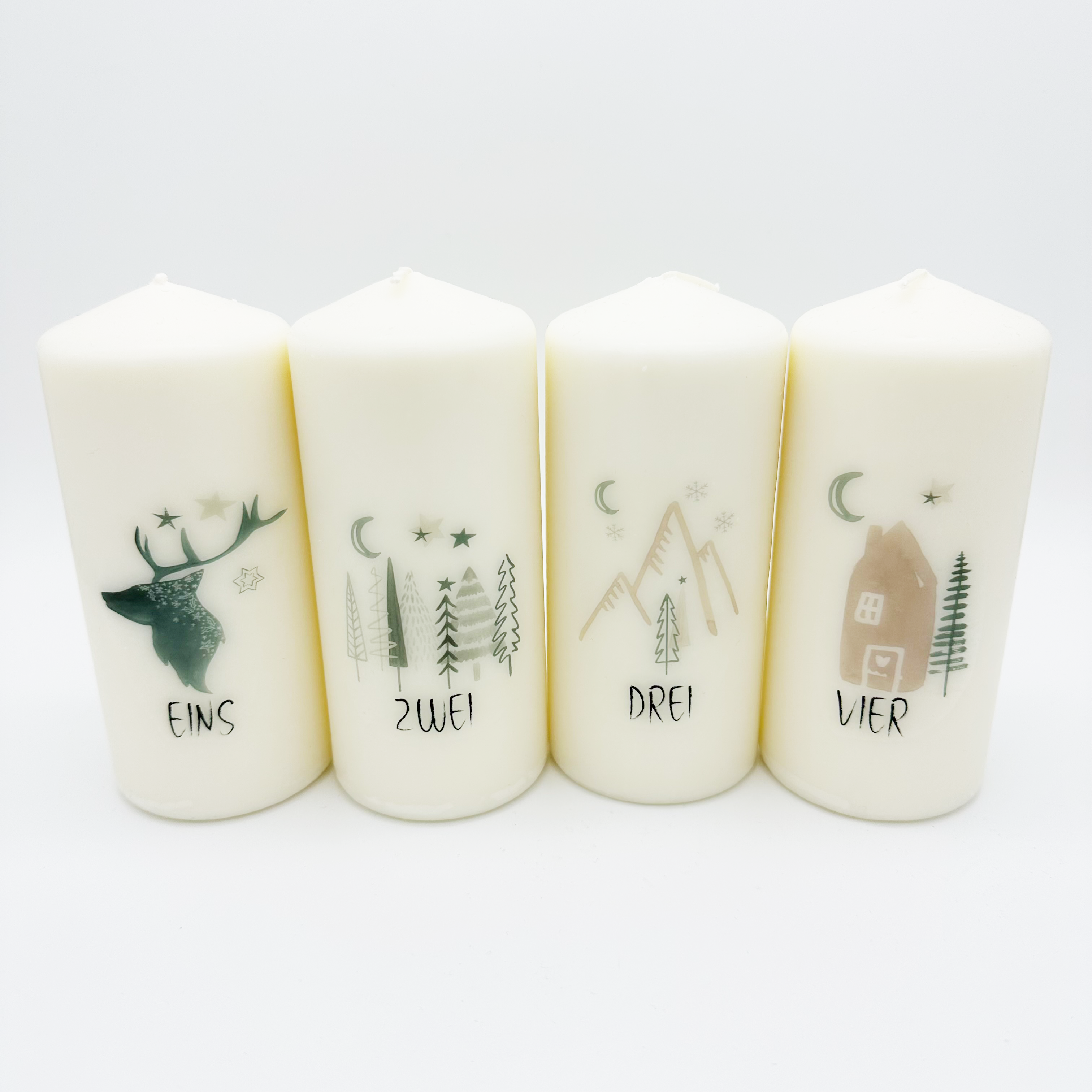 Adventskerzen im 4er Set Hochwertige Kerzen für Ihren Adventskranz | NEU