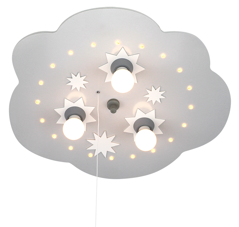 Elobra Sternenwolke LED silber, 3-flg. | LED-Kinderlampen |  kinderlampenland.de