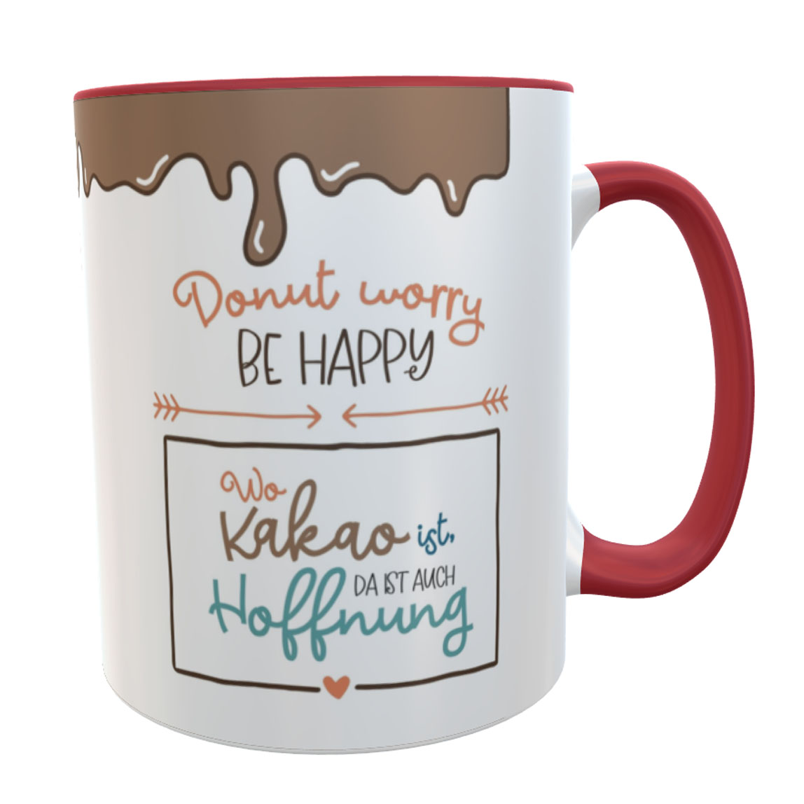 personalisierte Tasse Donut Kakaotasse Kaffeebecher | Weihnachtstassen  Keramik-Emaille