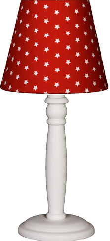 Tischlampe Sterne rot-weiß | Tischlampen | kinderlampenland.de
