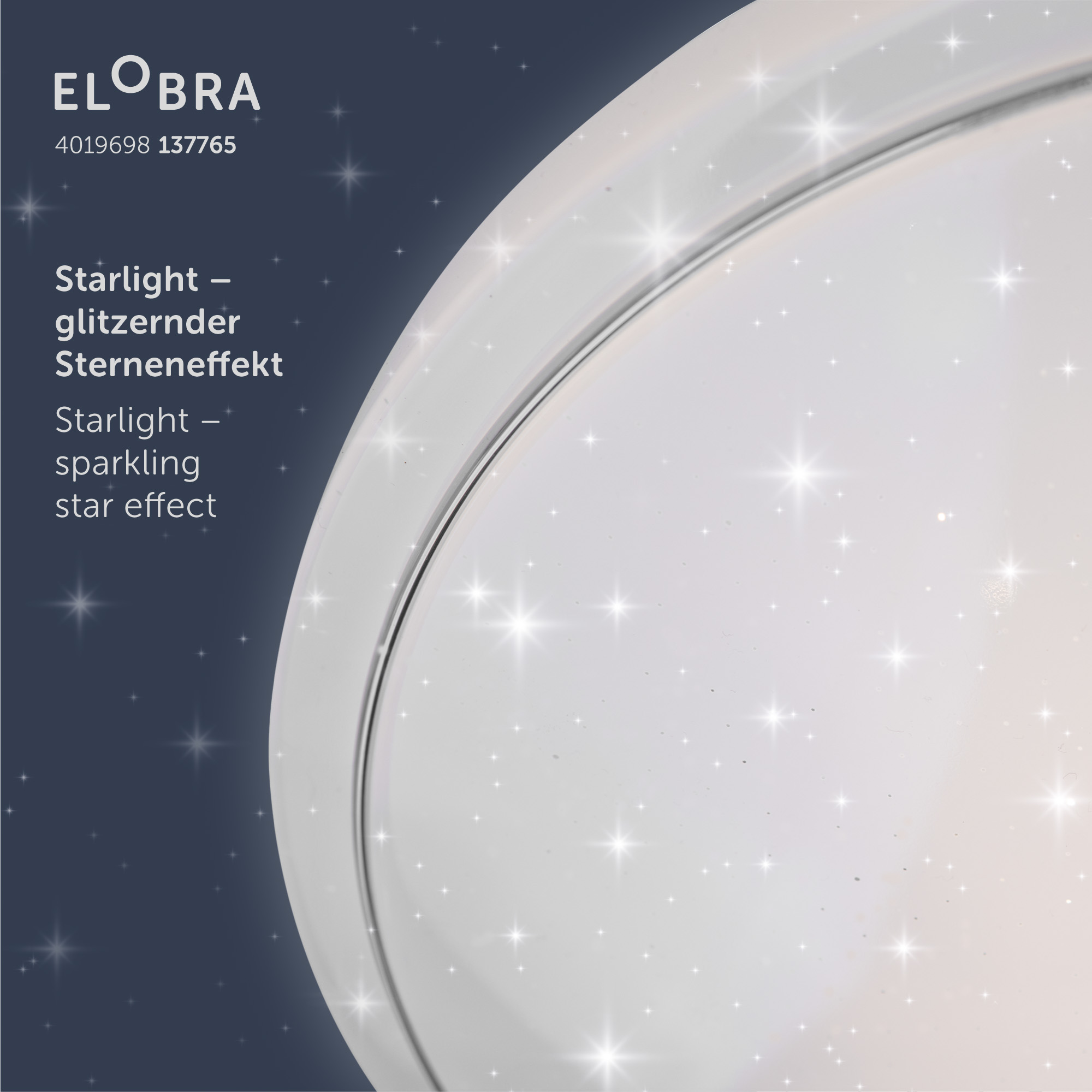 Elobra Deckenleuchte Wolke Starlight Smile türkis | Elobra Kinderleuchten